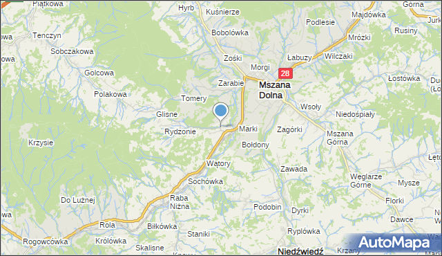 mapa Skalnica, Skalnica na mapie Targeo